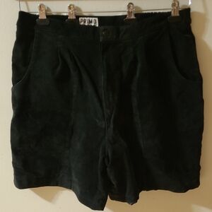 Black Leather Shorts